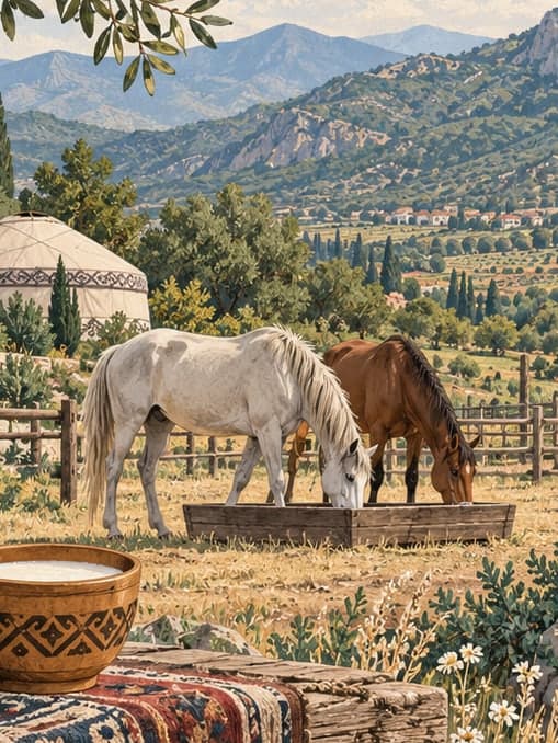 Illustration of Kemalpaşa Alaş Kazak Valley Kımız Farm, İzmir