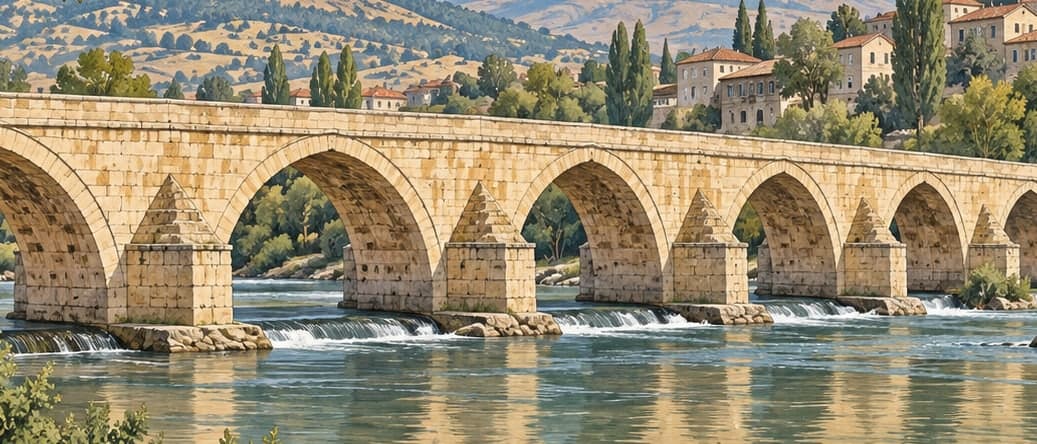 Illustration of Kemer Bridge, Yozgat
