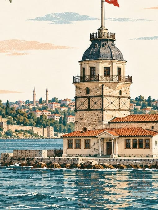 Illustration of Kız Kulesi, İstanbul