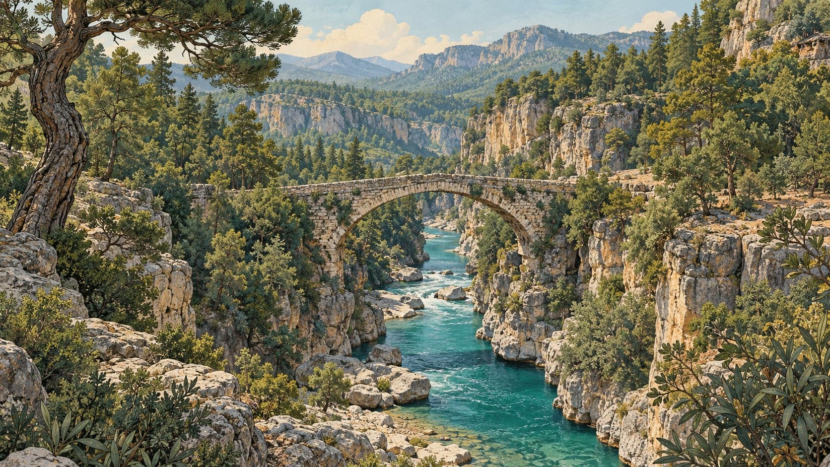 Illustration of Köprülü Canyon National Park, Antalya