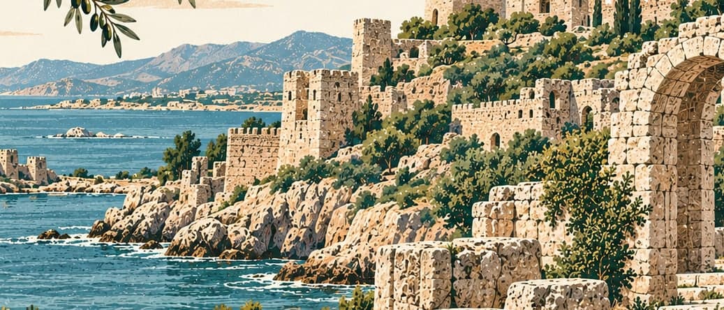 Illustration of Korykos Ancient City, Mersin