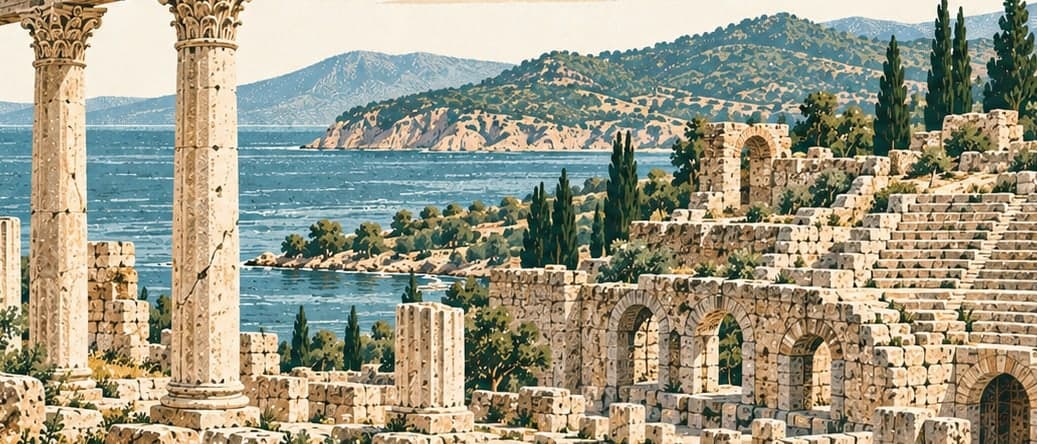 Illustration of Kyzikos Ancient City, Balıkesir