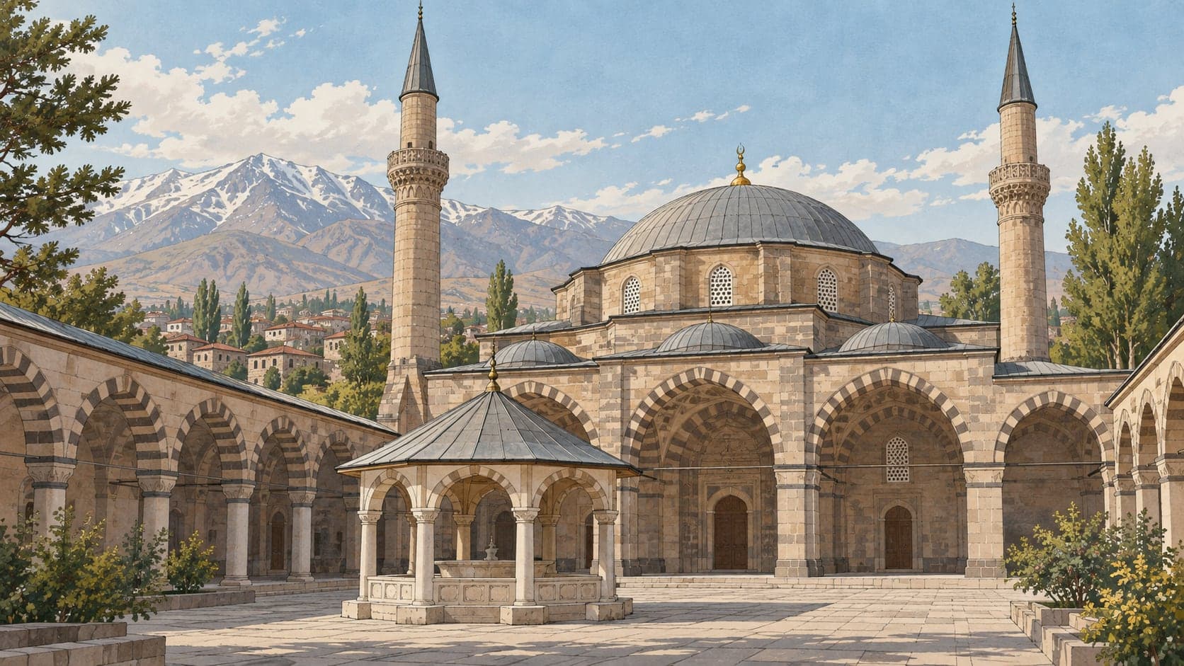 Illustration of Lala Mustafa Paşa Mosque, Erzurum