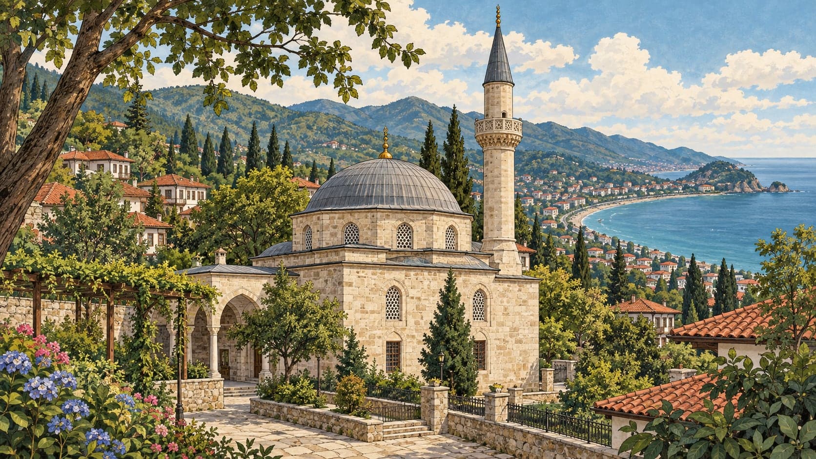 Illustration of Laleli Mosque, Ordu