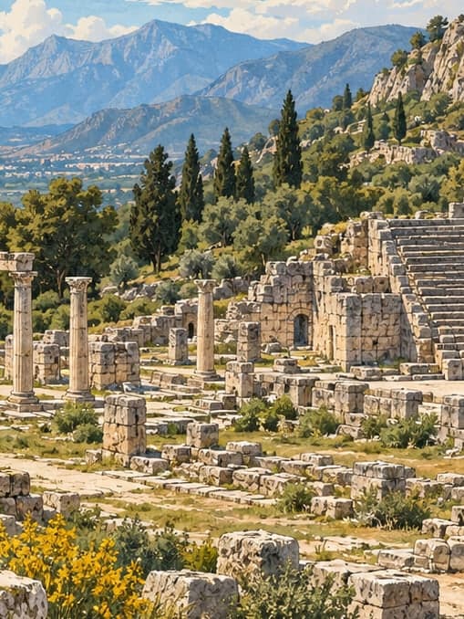 Illustration of Limyra Archaeological Site, Antalya