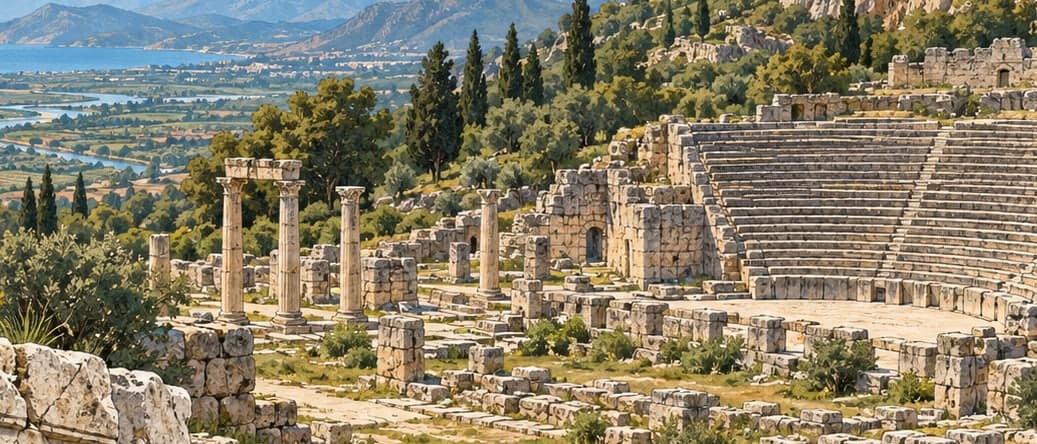 Illustration of Limyra Archaeological Site, Antalya
