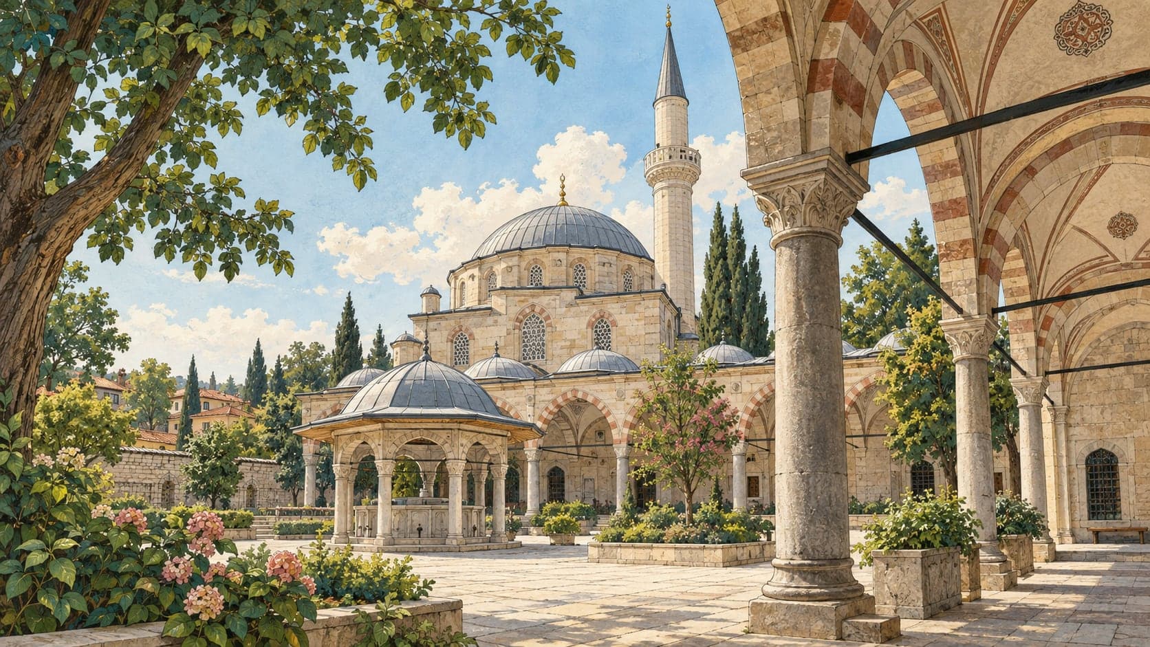 Illustration of Lüleburgaz Sokullu Mosque, Kırklareli