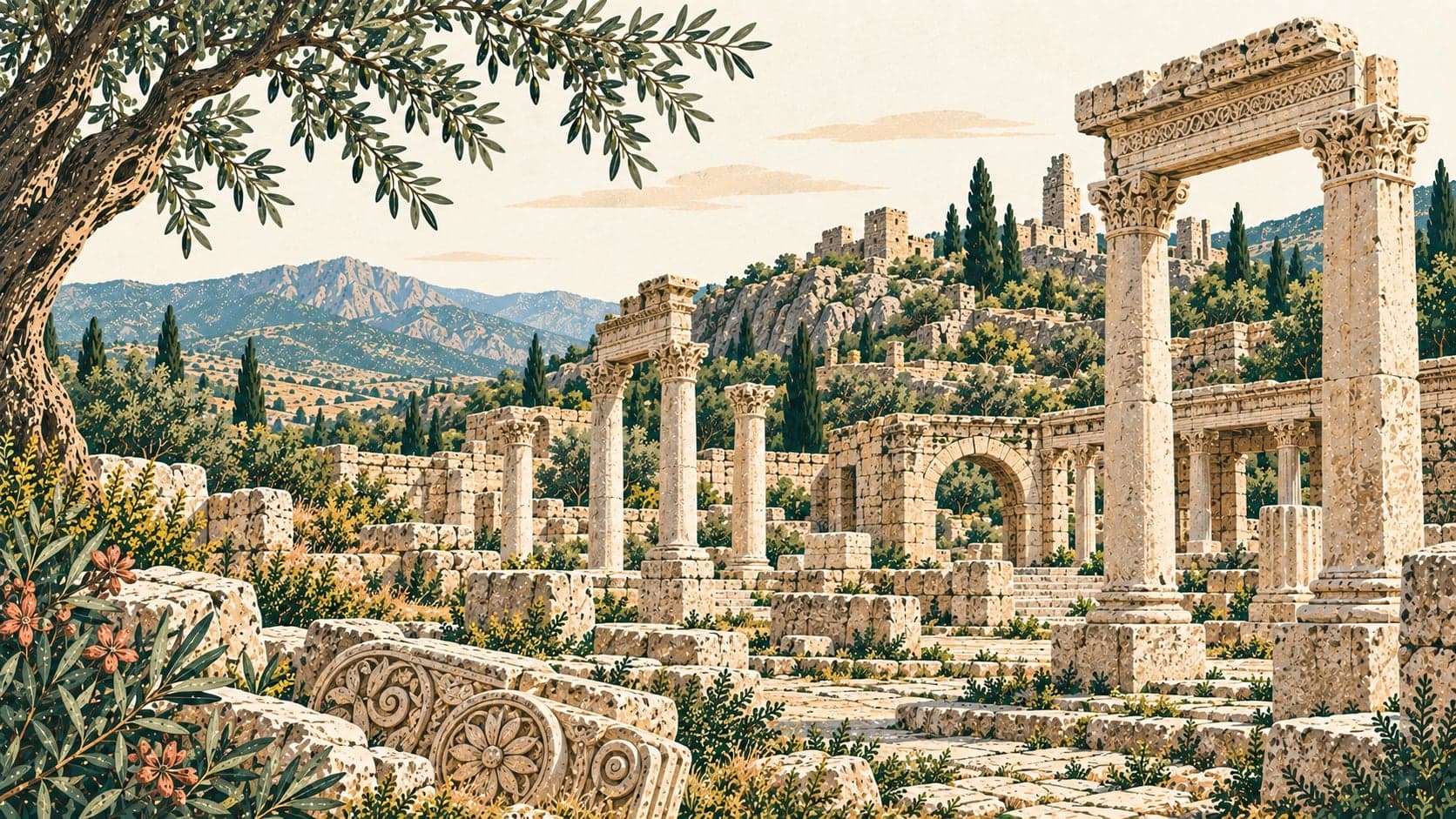 Illustration of Madenşehir Archaeological Site, Karaman
