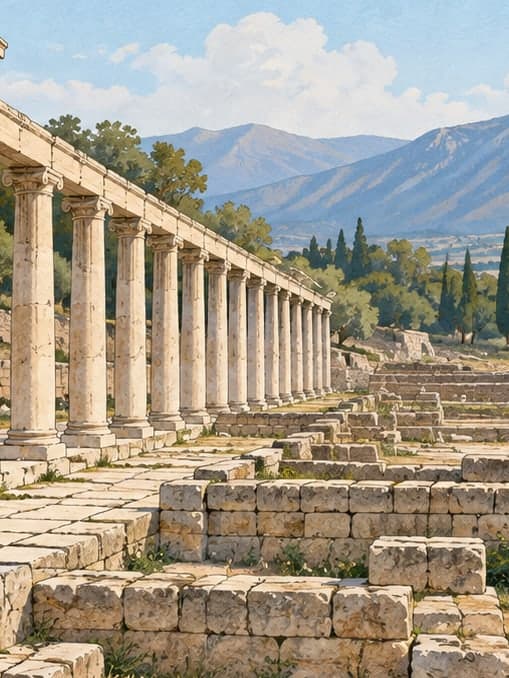 Illustration of Magnesia Archaeological Site, Aydın