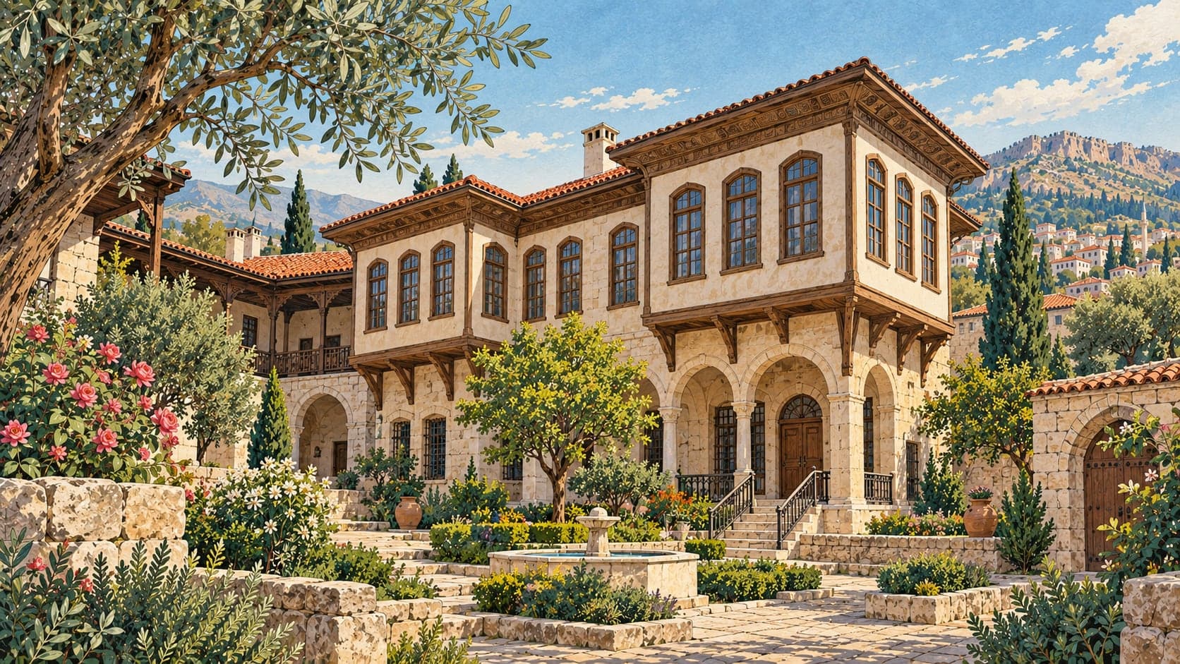 Mahmut Arif Paşa Mansion Ethnography Museum çizimi, Kahramanmaraş