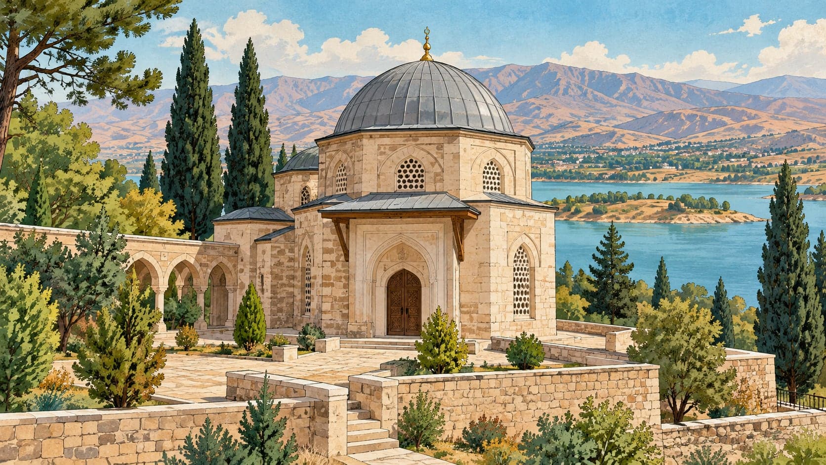 Mansur Baba Tomb çizimi, Elazığ