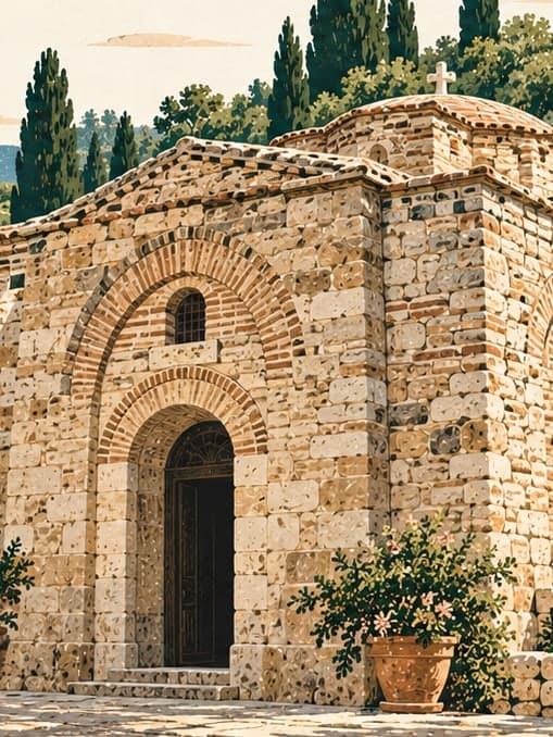 Illustration of Meryem Ana Evi, İzmir