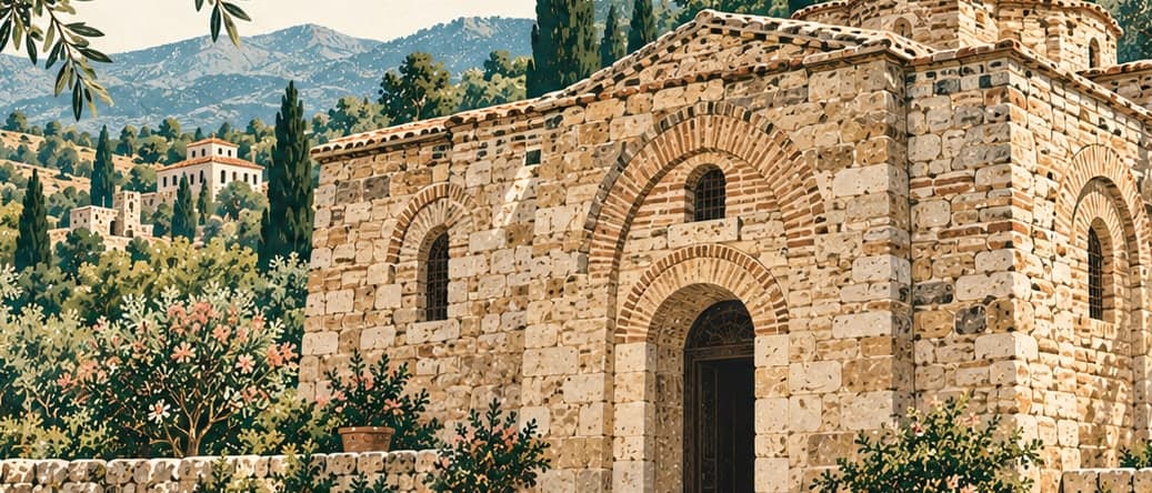 Illustration of Meryem Ana Evi, İzmir