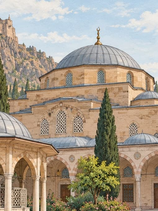 Illustration of Mevlevi (Tomb) Mosque, Afyonkarahisar