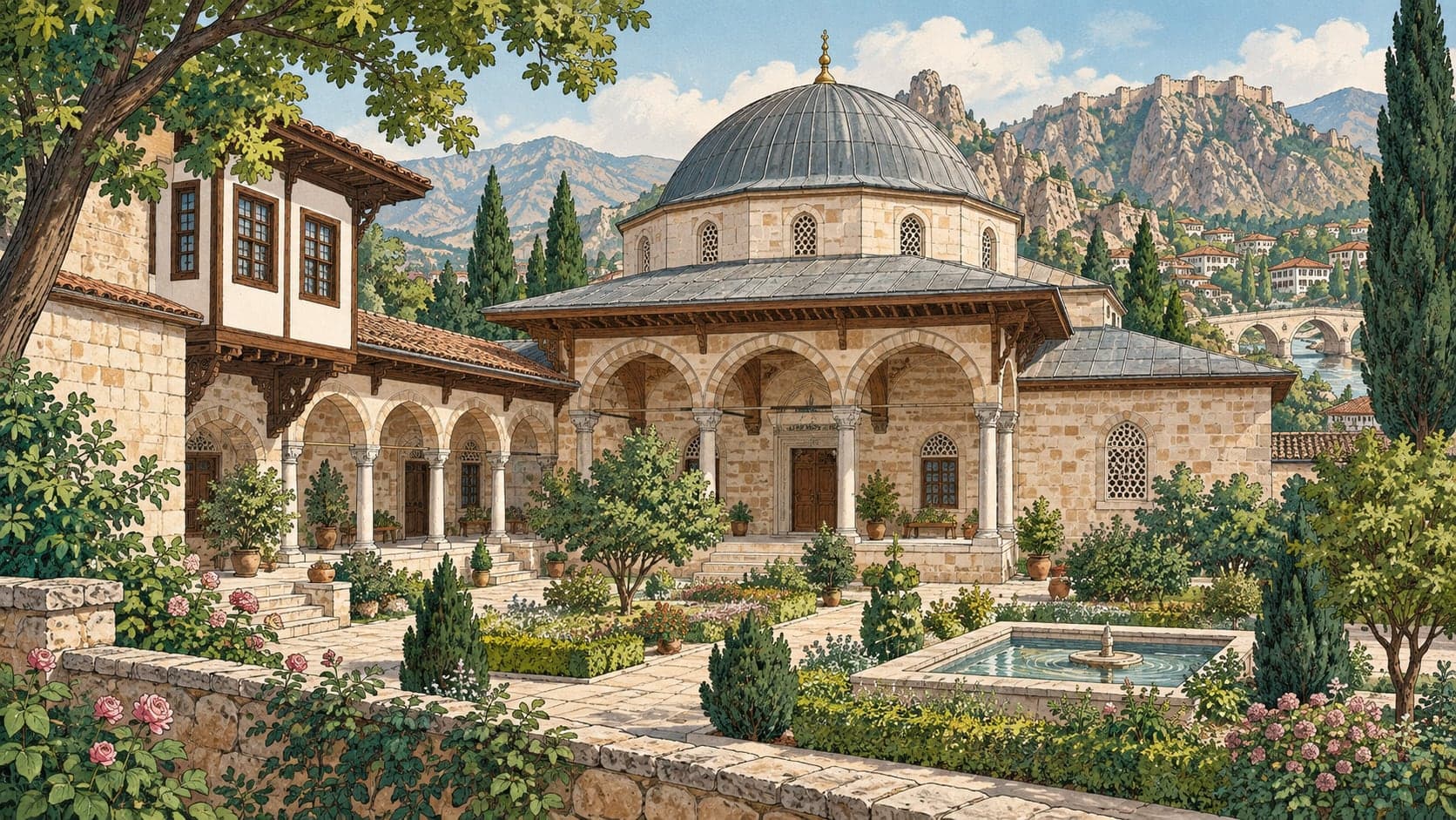 Illustration of Mevlevi Lodge, Tokat