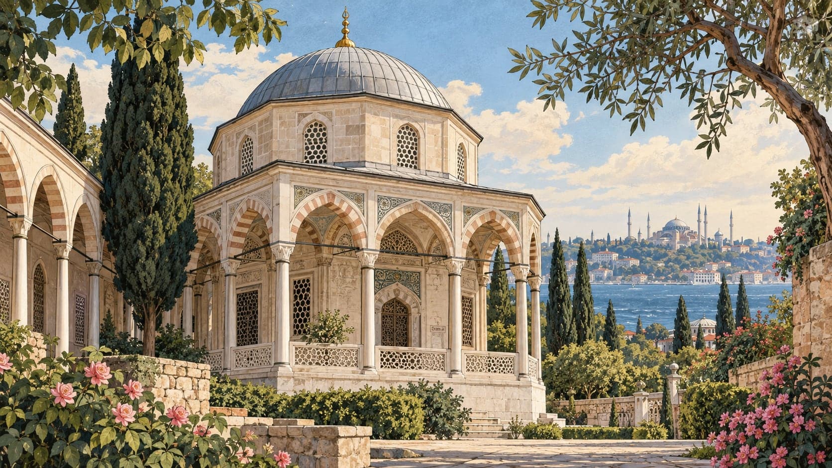 Illustration of Mihrişah Valide Sultan Tomb, İstanbul