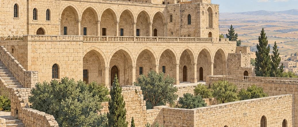 Illustration of Mor Yakup Monastery, Mardin