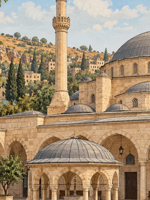 Illustration of Nimetullah Mosque / Ak Mosque, Şanlıurfa
