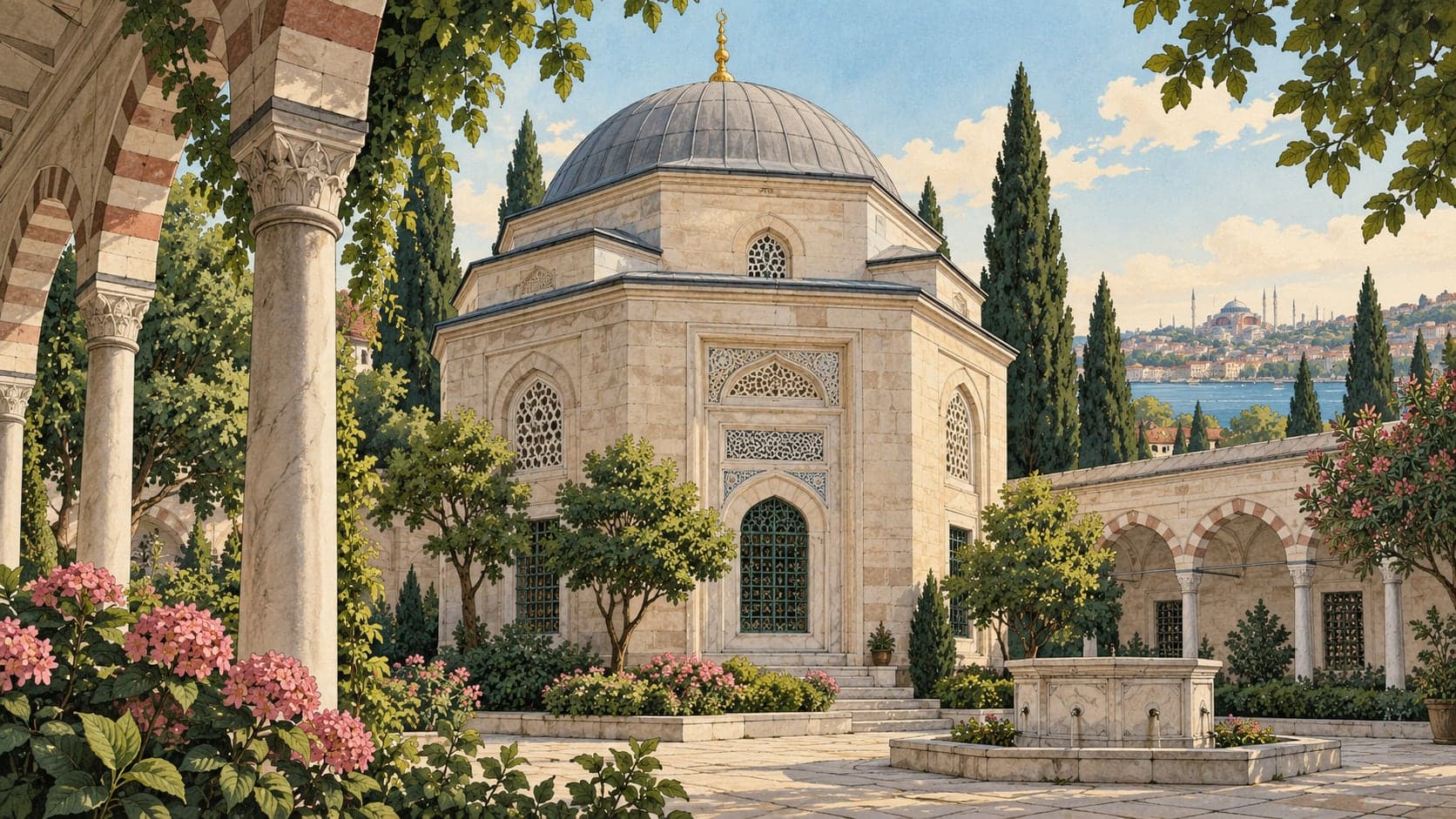 Illustration of Nişancı Mehmed Paşa Tomb, İstanbul