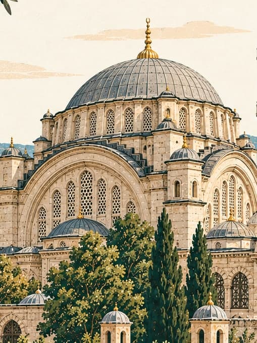 Illustration of Nuruosmaniye Camii, İstanbul