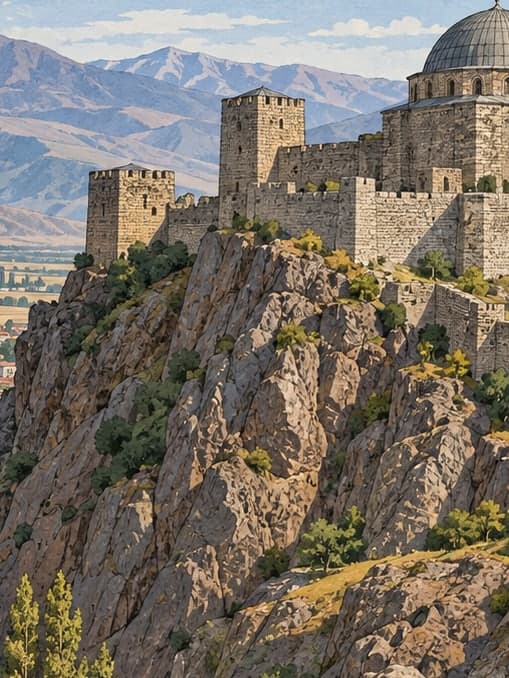 Illustration of Oltu Castle, Erzurum