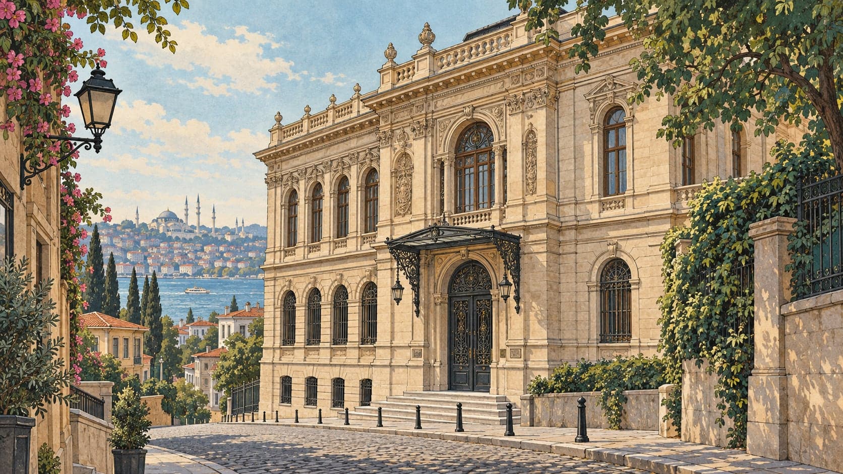 Illustration of Ottoman Bank Museum, İstanbul