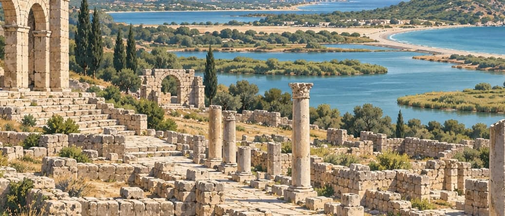 Illustration of Patara Archaeological Site, Antalya