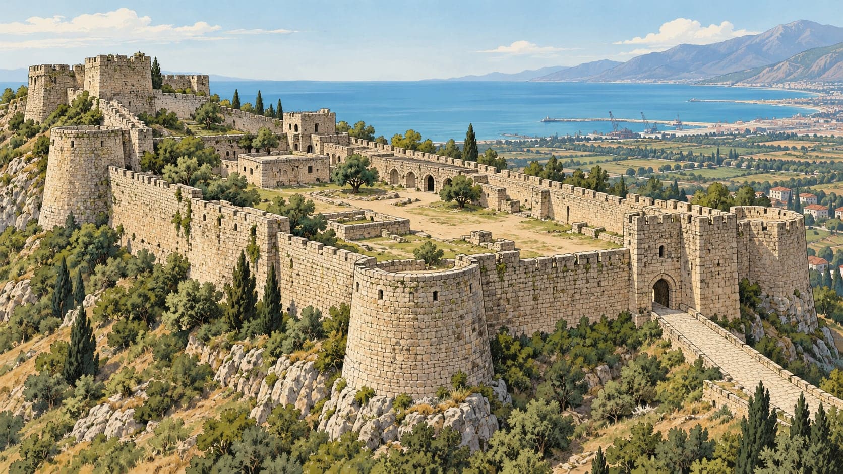 Illustration of Payas Castle, Hatay