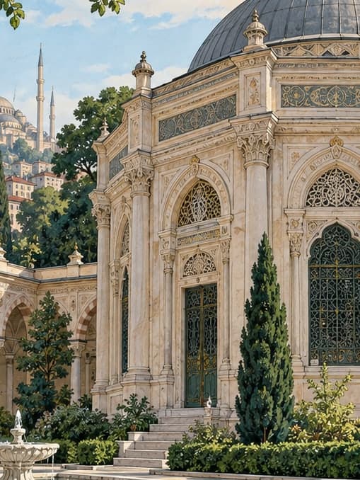 Illustration of Pertevniyal Valide Sultan Tomb, İstanbul