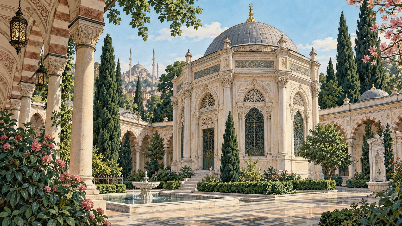 Illustration of Pertevniyal Valide Sultan Tomb, İstanbul