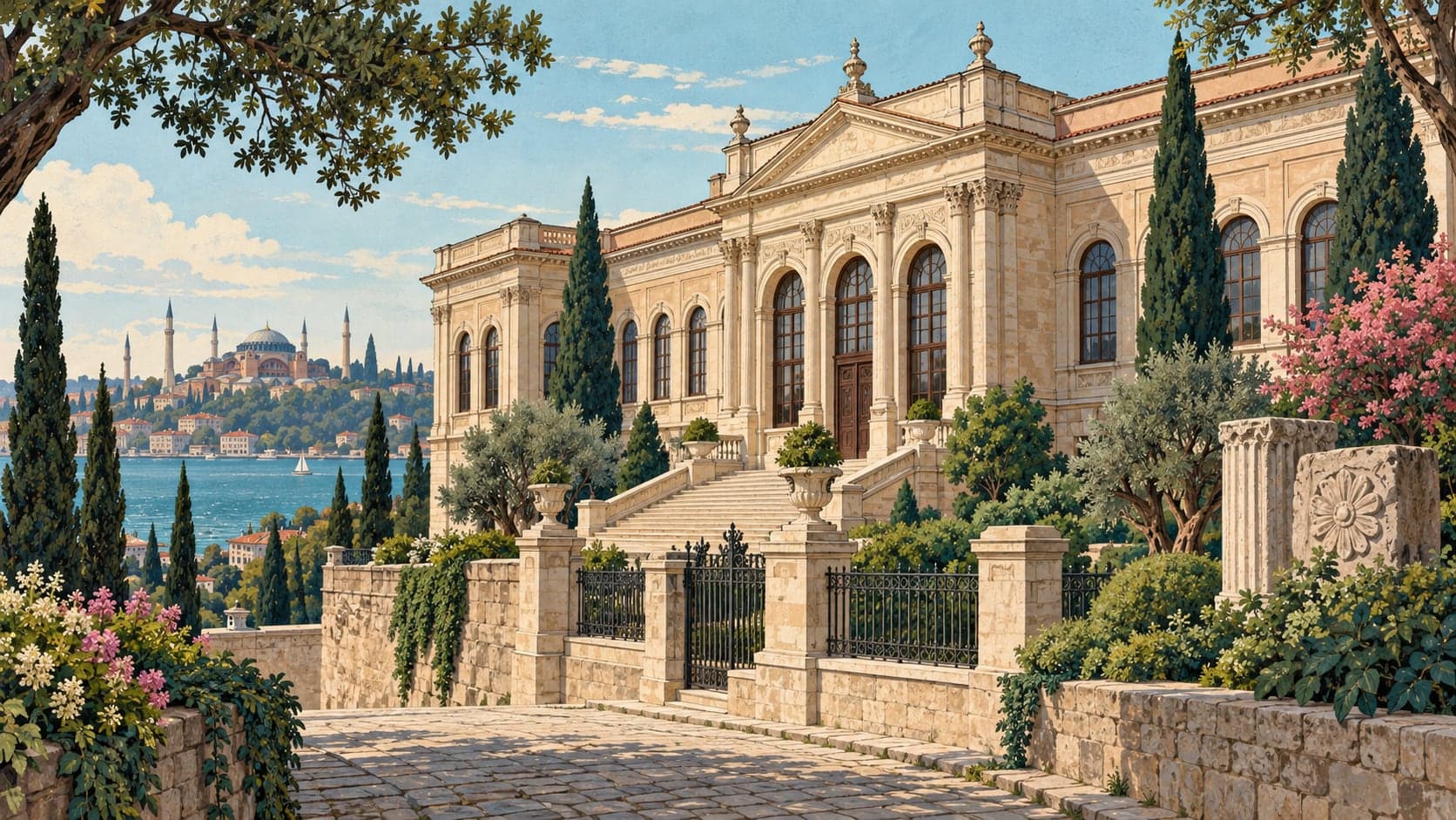 Illustration of Painting Museum, İstanbul