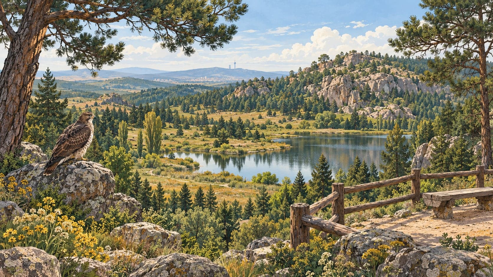 Illustration of Şahinler Nature Park, Ankara