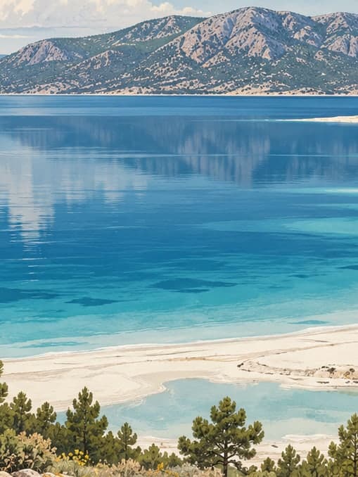 Illustration of Salda Lake Nature Park, Burdur