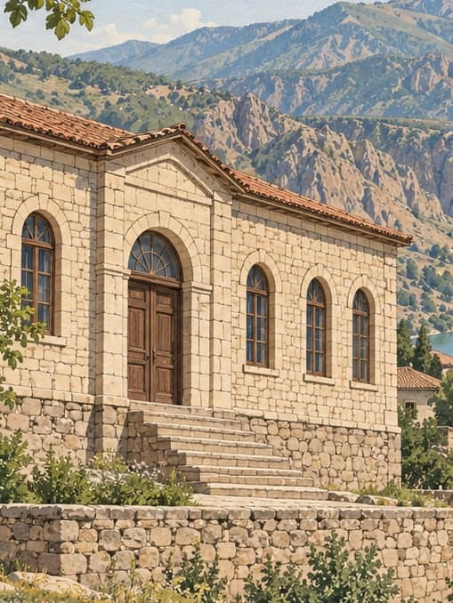 Illustration of Salördek Village, Tunceli