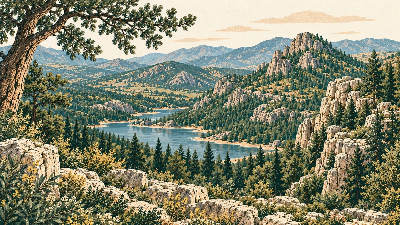 Illustration of Sarıçalı Mountain National Park, Ankara