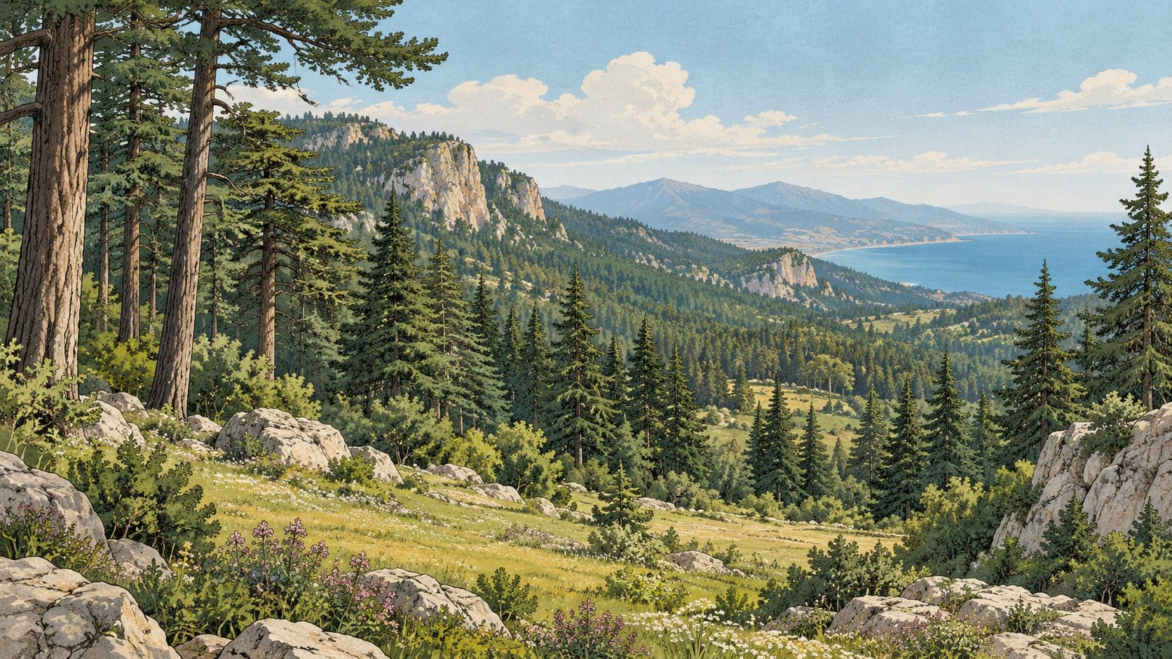 Illustration of Şehitlik Nature Park, Mersin