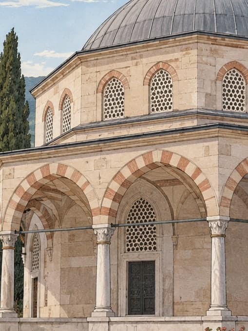 Illustration of Şehzade Sultan Mustafa and Sultan Cem Tomb, Bursa