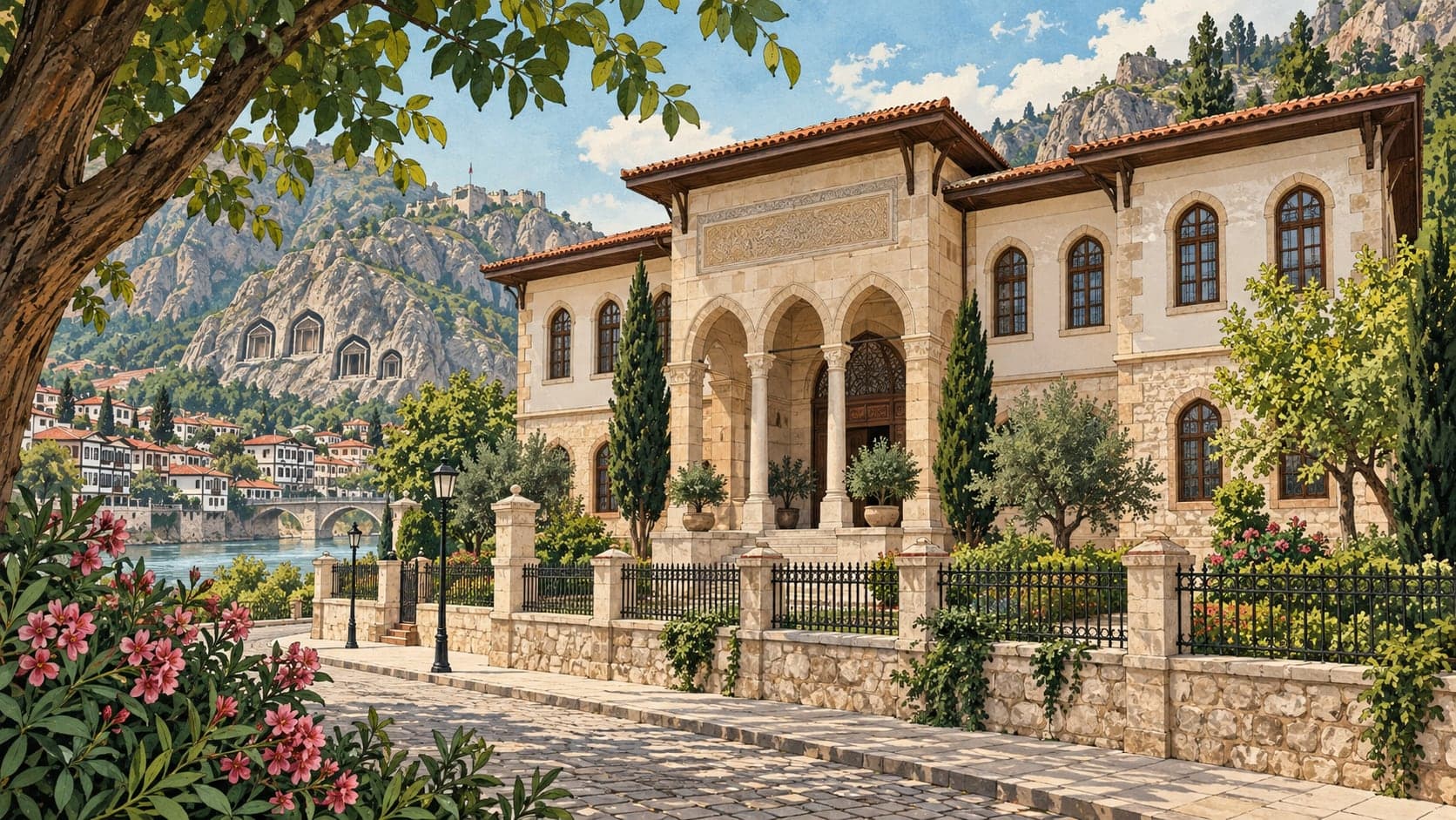 Illustration of Şehzadeler Museum, Amasya