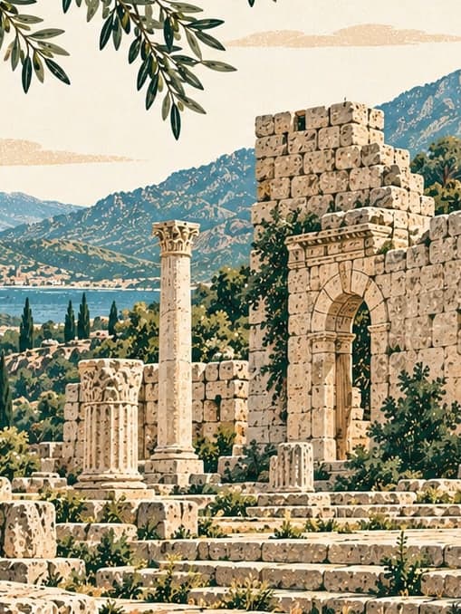 Illustration of Sidyma Ancient City, Muğla