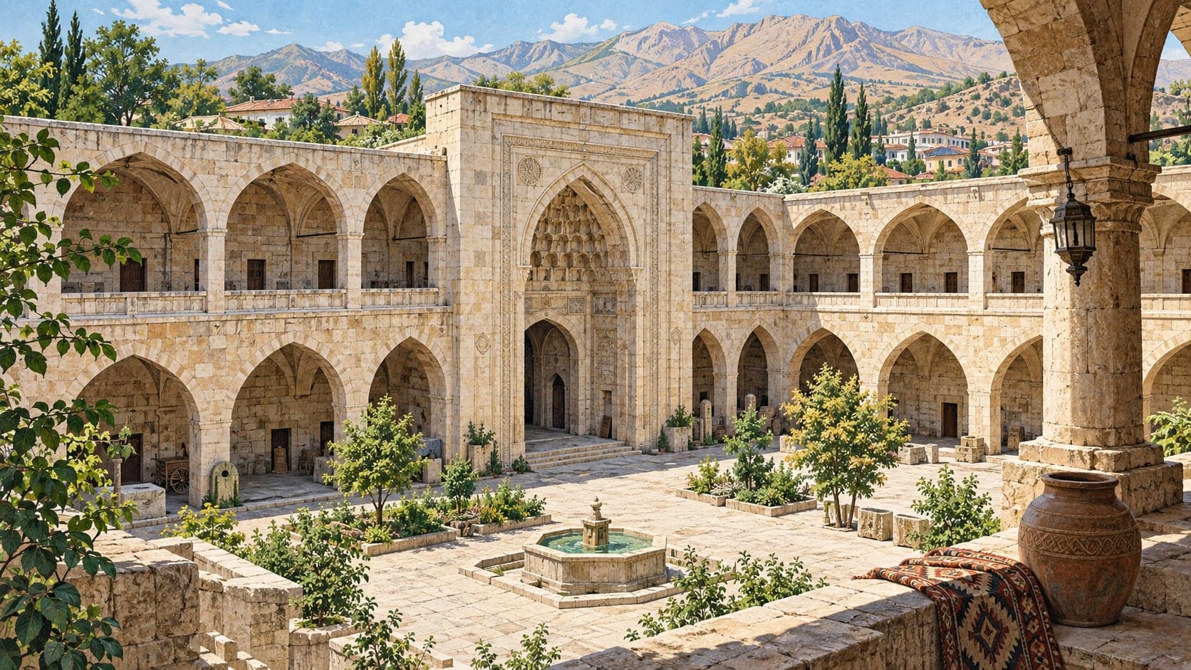 Illustration of Silahtar Mustafa Paşa Caravanserai, Malatya