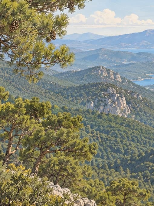 Illustration of Sırtlandağı Halep Pine Nature Conservation Area, Muğla