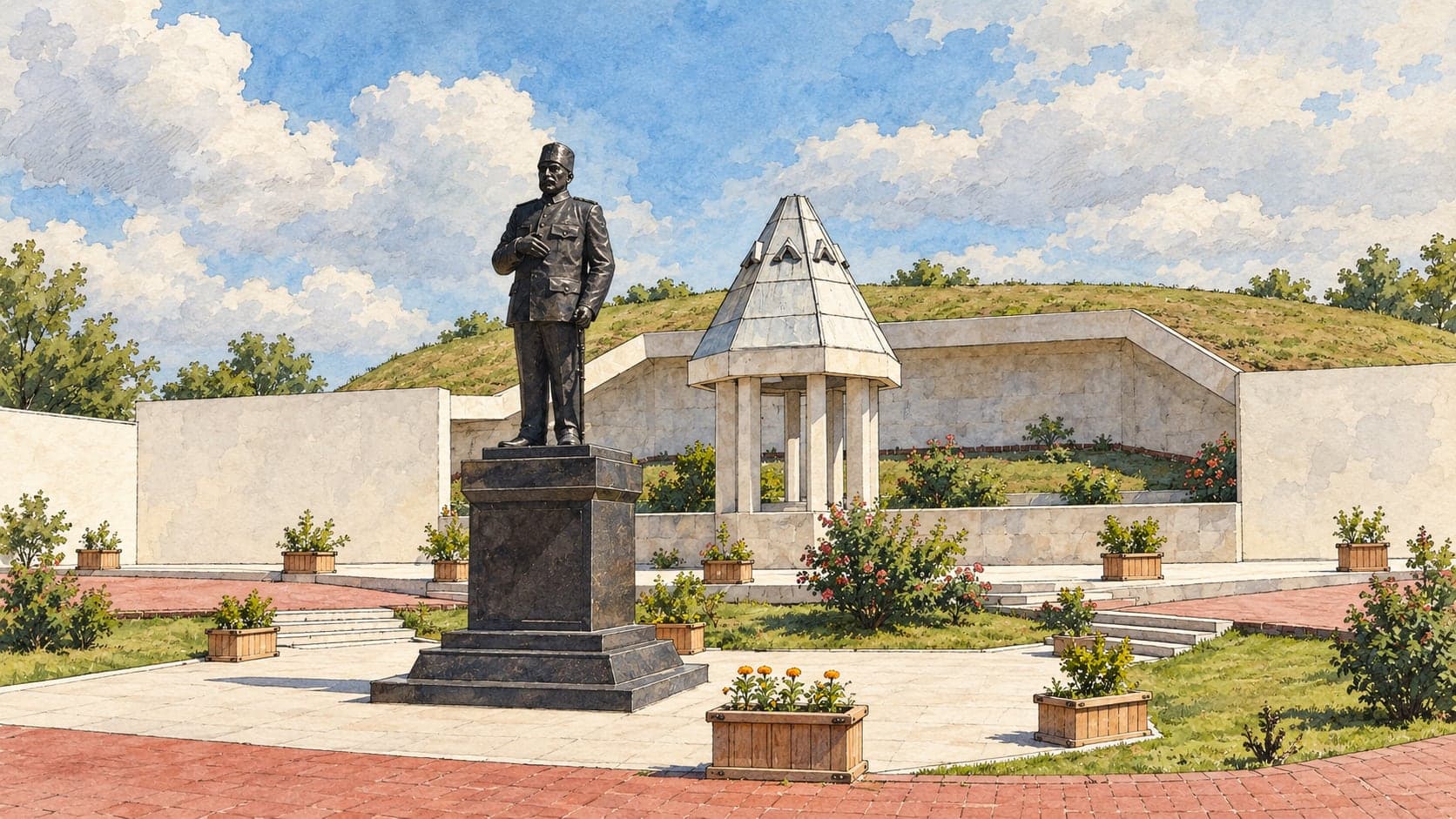 Şükrü Paşa Monument and Balkan War Museum çizimi, Edirne