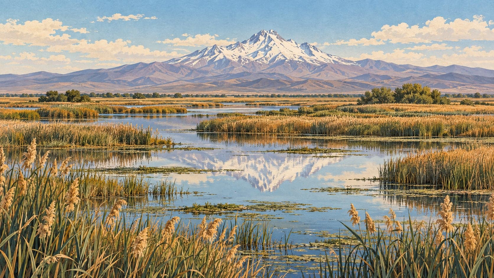 Illustration of Sultan Sazlığı (Kuş Cenneti), Kayseri