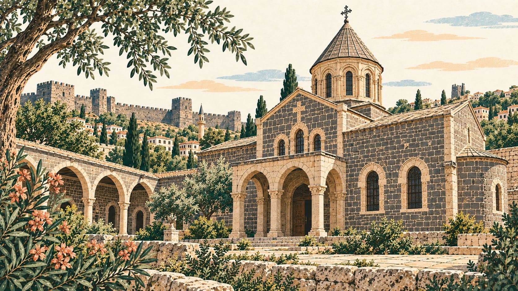 Illustration of Surp Giragos Ermeni Kilisesi, Diyarbakır
