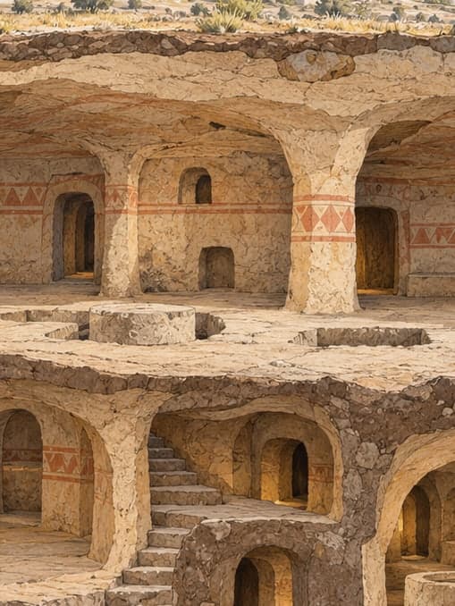 Illustration of Tatlarin Underground City, Nevşehir