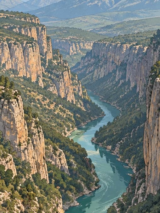 Illustration of Tazı Canyon, Antalya