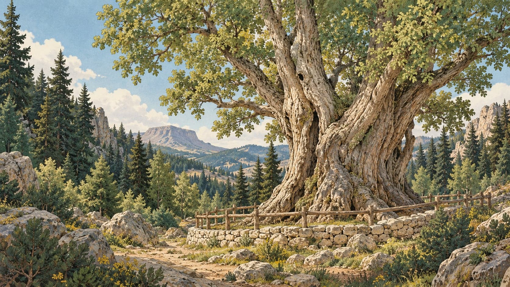 Illustration of Titrek Kavak Natural Monument, Konya