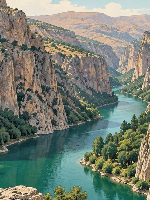Illustration of Tohma Canyon, Malatya