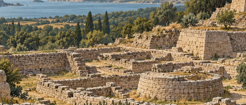Illustration of Troy Historical National Park, Çanakkale