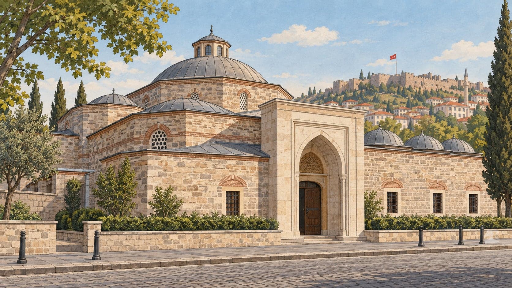 Illustration of Turkish Bath Museum, Ankara